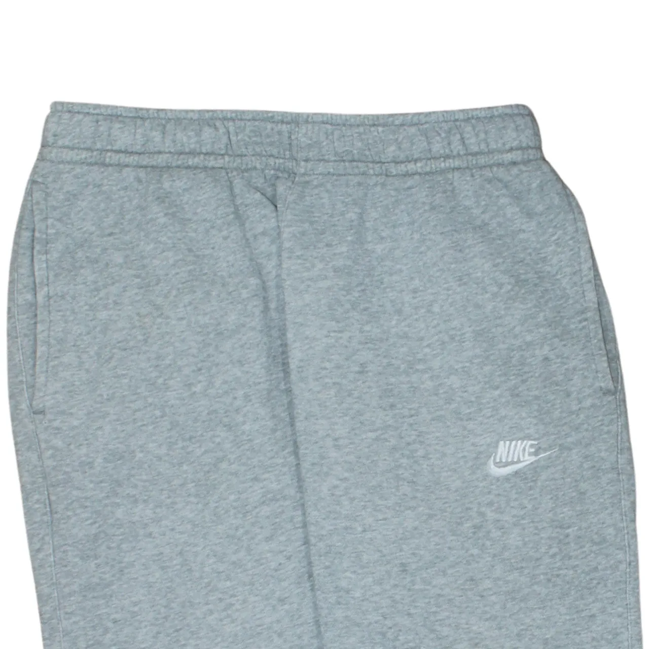 Nike Grey Joggers Men’s Medium Embroidered Swoosh Logo Cuffed Fleece Sweatpants sold by Vintage Club product image thumbnail 3