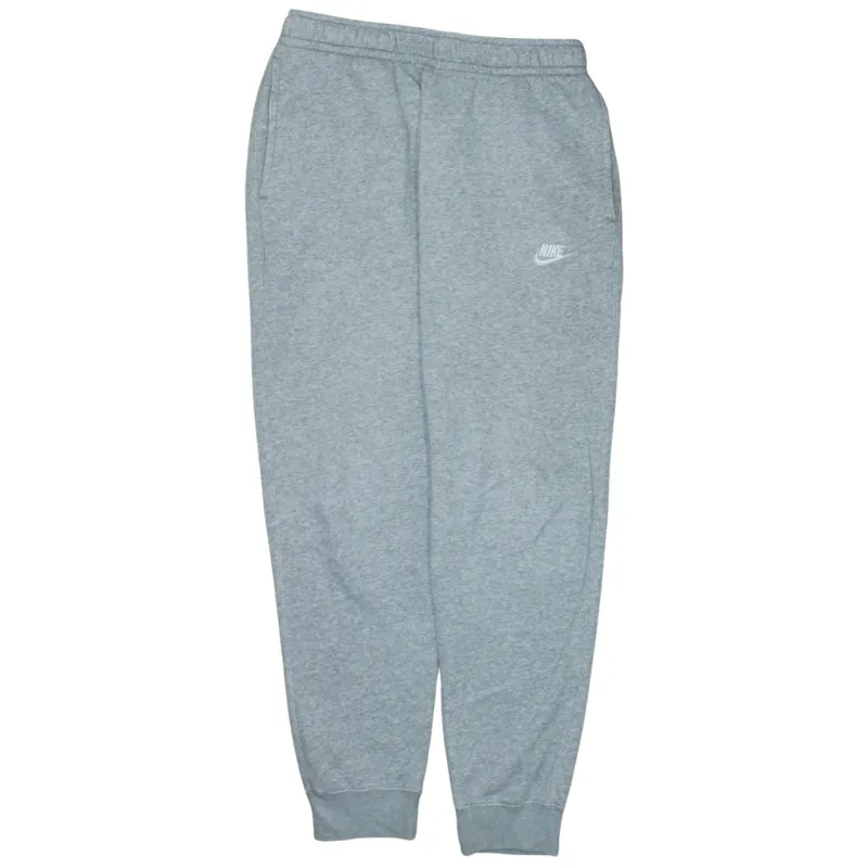 Nike Grey Joggers Men’s Medium Embroidered Swoosh Logo Cuffed Fleece Sweatpants sold by Vintage Club