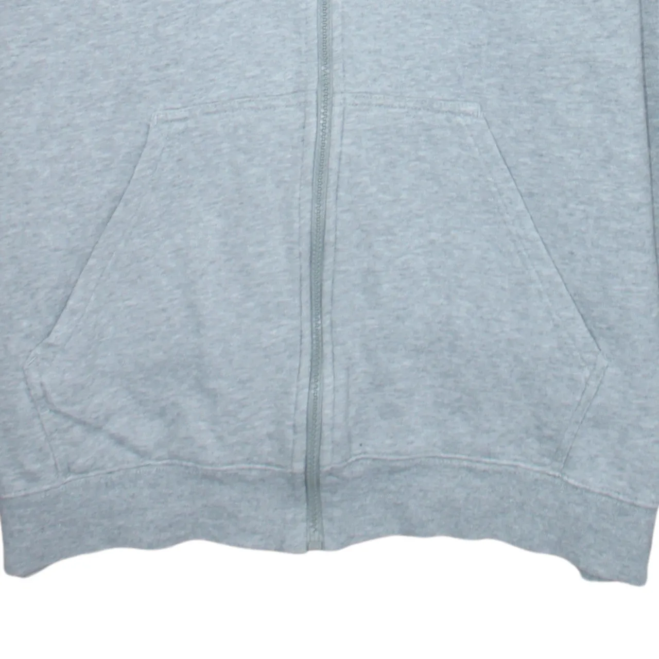 Champion Light Grey Zip Hoodie Women’s Large Embroidered Chest Logo Split Pocket Sweatshirt sold by Vintage Club product image thumbnail 4