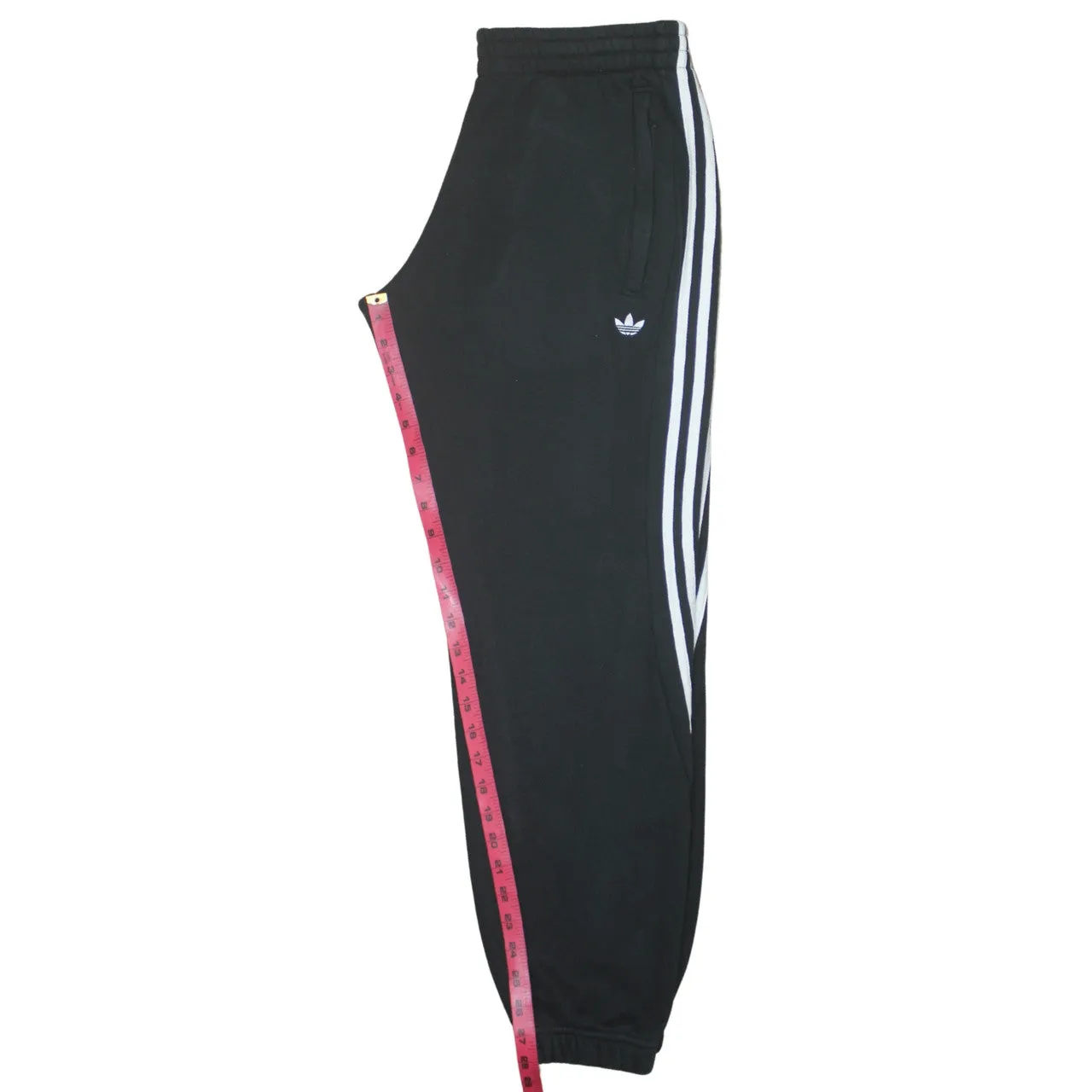 Adidas Black Joggers Men’s 32 Embroidered Trefoil Elasticated Cuffs Triple Stripe Track Pants sold by Vintage Club product image thumbnail 5