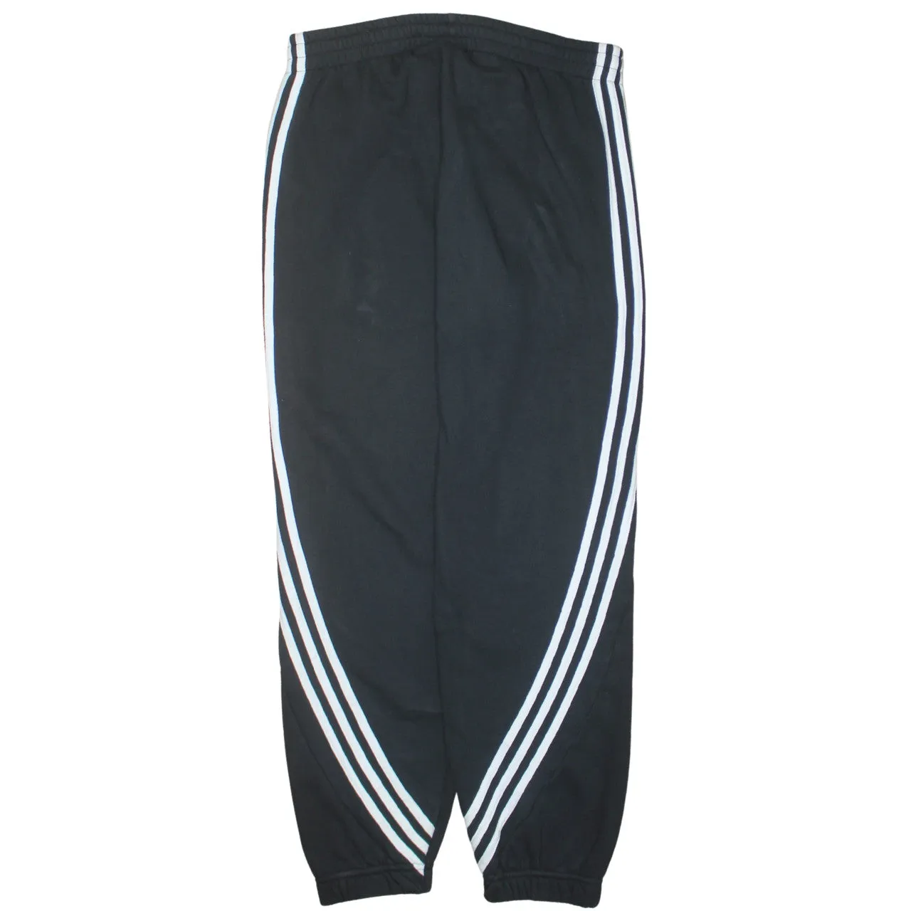 Adidas Black Joggers Men’s 32 Embroidered Trefoil Elasticated Cuffs Triple Stripe Track Pants sold by Vintage Club product image thumbnail 2