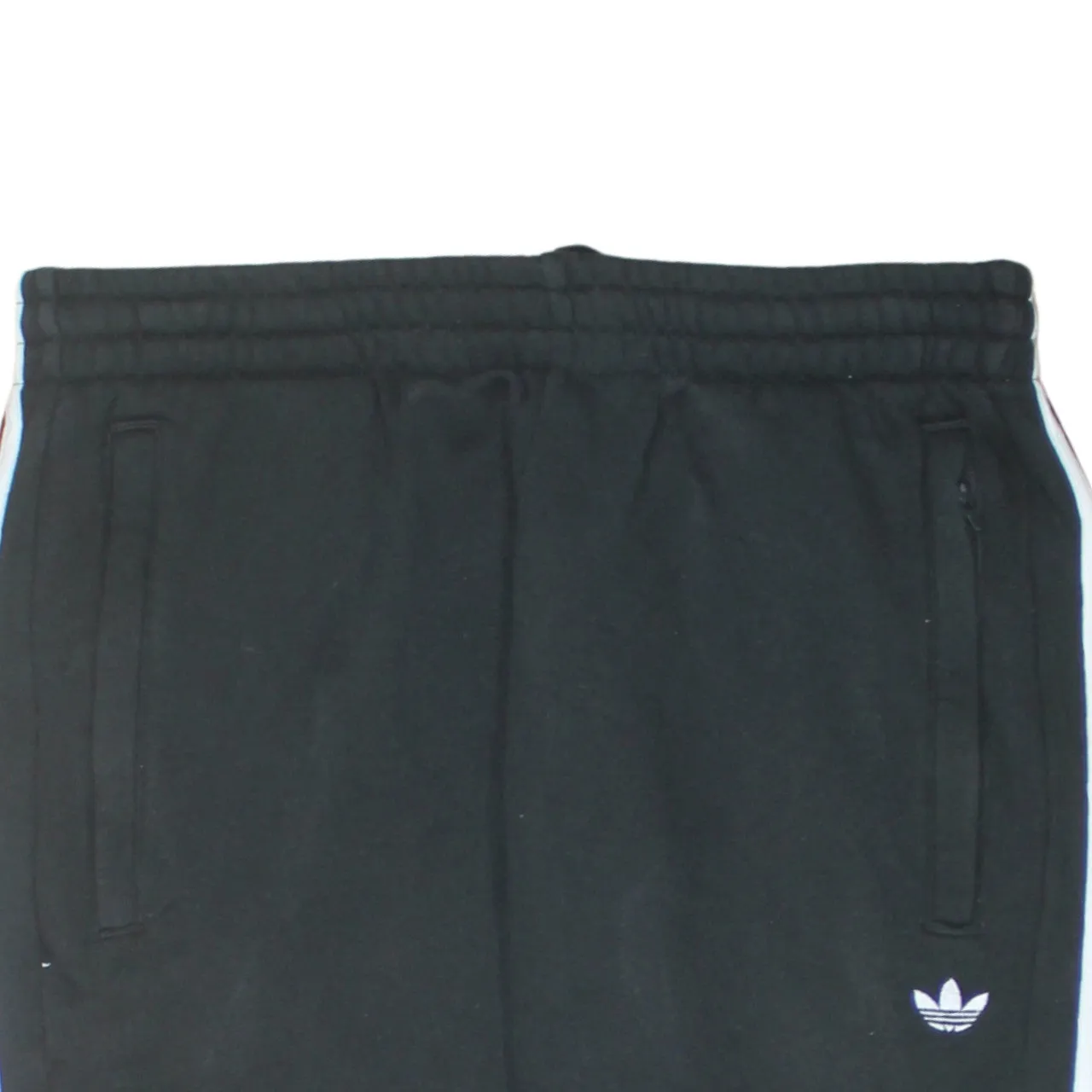 Adidas Black Joggers Men’s 32 Embroidered Trefoil Elasticated Cuffs Triple Stripe Track Pants sold by Vintage Club product image thumbnail 3