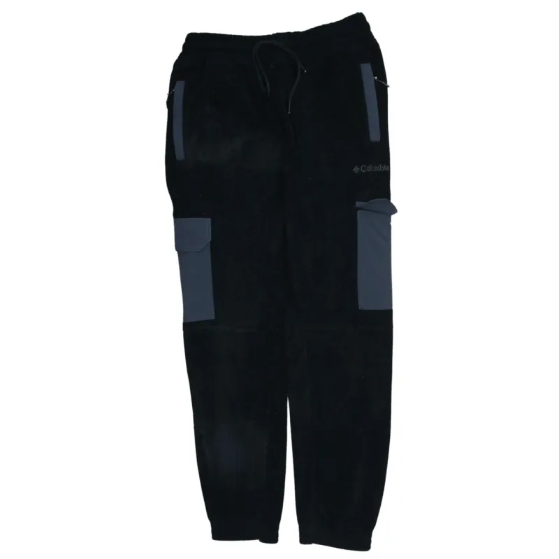 Columbia Black Fleece Cargo Joggers Men’s 28 Elastic Waist Contrast Pockets Sweatpants made by Columbia