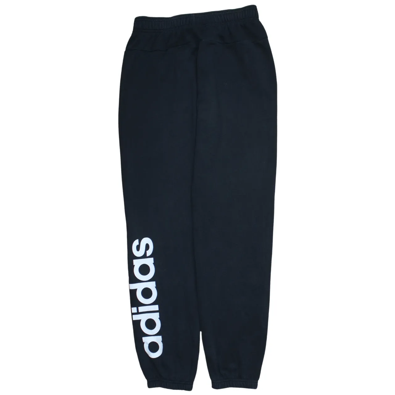Adidas Black Joggers Women’s Large Big Logo Leg Print Elasticated Cuffs Sweatpants sold by Vintage Club product image thumbnail 2