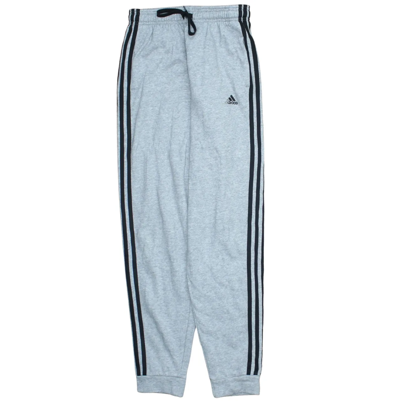 Adidas Light Grey Joggers Women’s Large Three Stripe Leg Embroidered Logo Sweatpants sold by Vintage Club