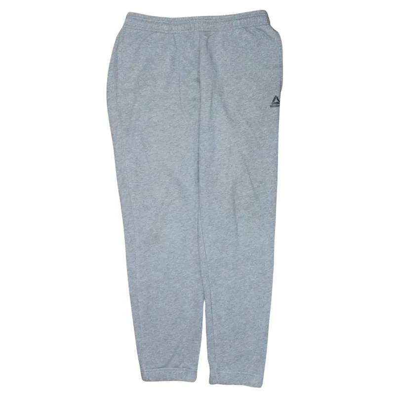 Reebok Light Grey Joggers Men’s Medium Embroidered Logo Elastic Waist Cuffed Sweatpants sold by Vintage Club