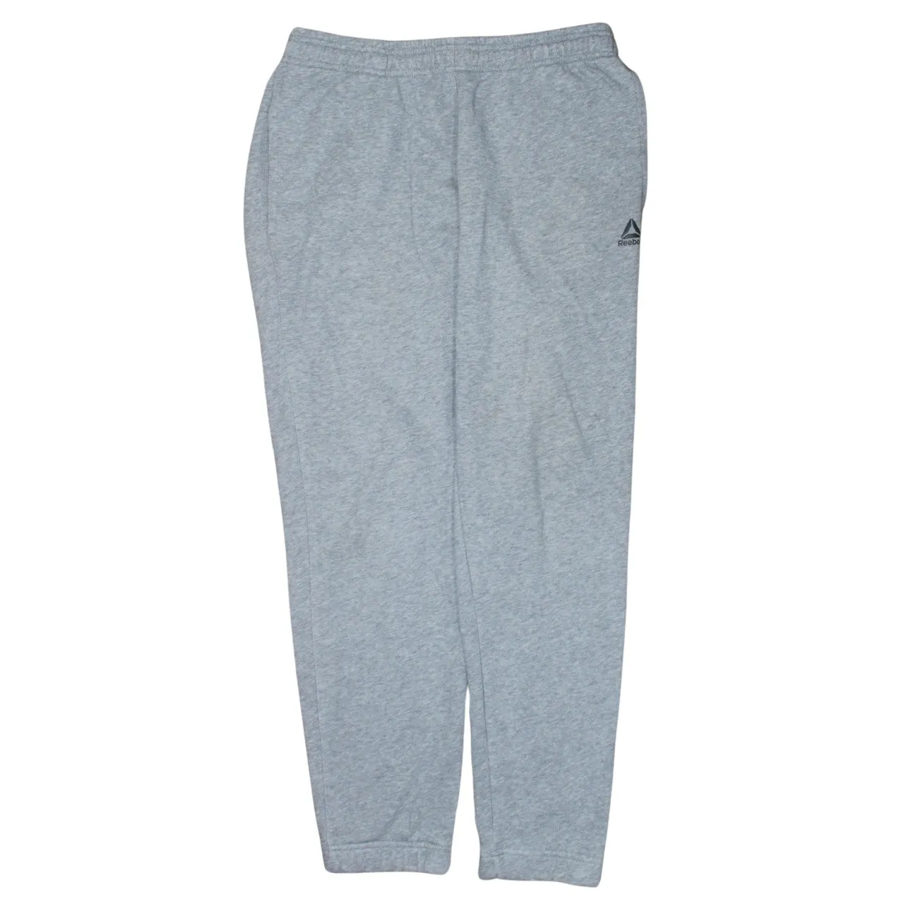 Reebok Light Grey Joggers Men’s Medium Embroidered Logo Elastic Waist Cuffed Sweatpants sold by Vintage Club