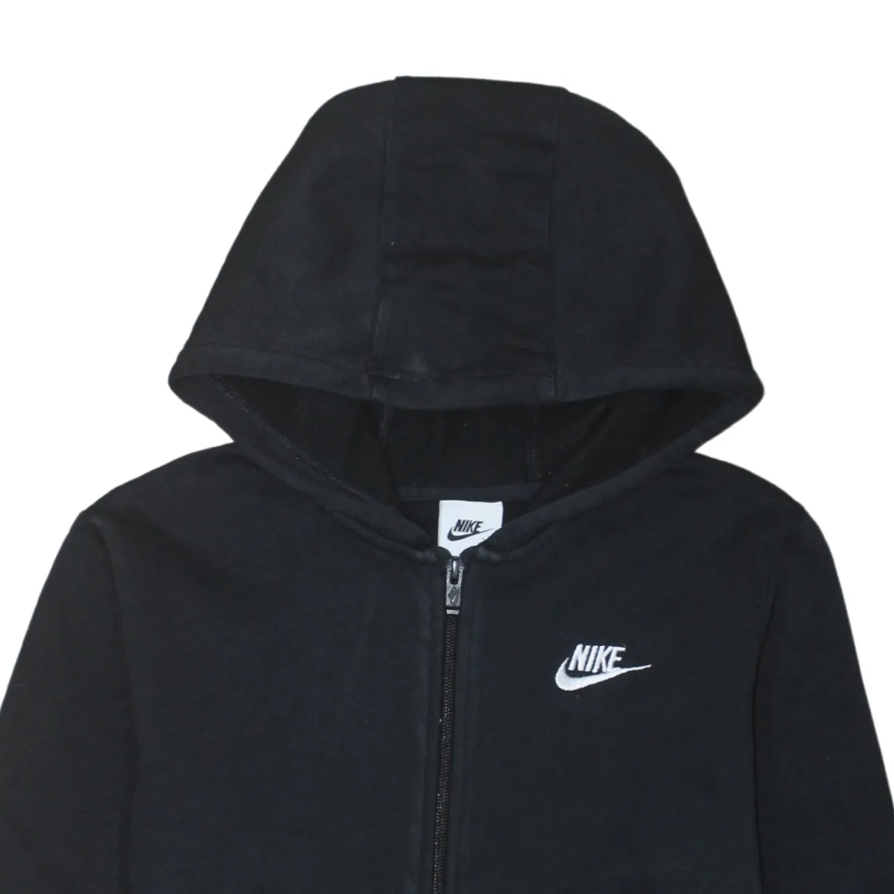 Nike Black Full Zip Hoodie Women’s XLarge Printed Swoosh Logo Front Pockets Sweatshirt sold by Vintage Club product image thumbnail 3