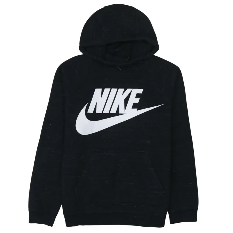 Nike Black Hoodie Men's Small Printed Logo Front Pouch Fleece Lined Pullover Sweatshirt sold by Vintage Club