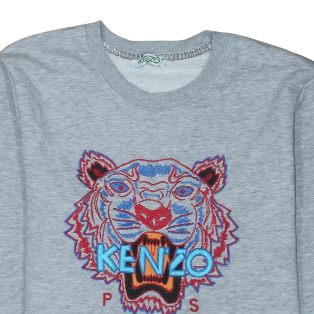 Kenzo Grey Sweatshirt Women's Large Embroidered Tiger Logo Crewneck Pullover Jumper sold by Vintage Club product image thumbnail 3