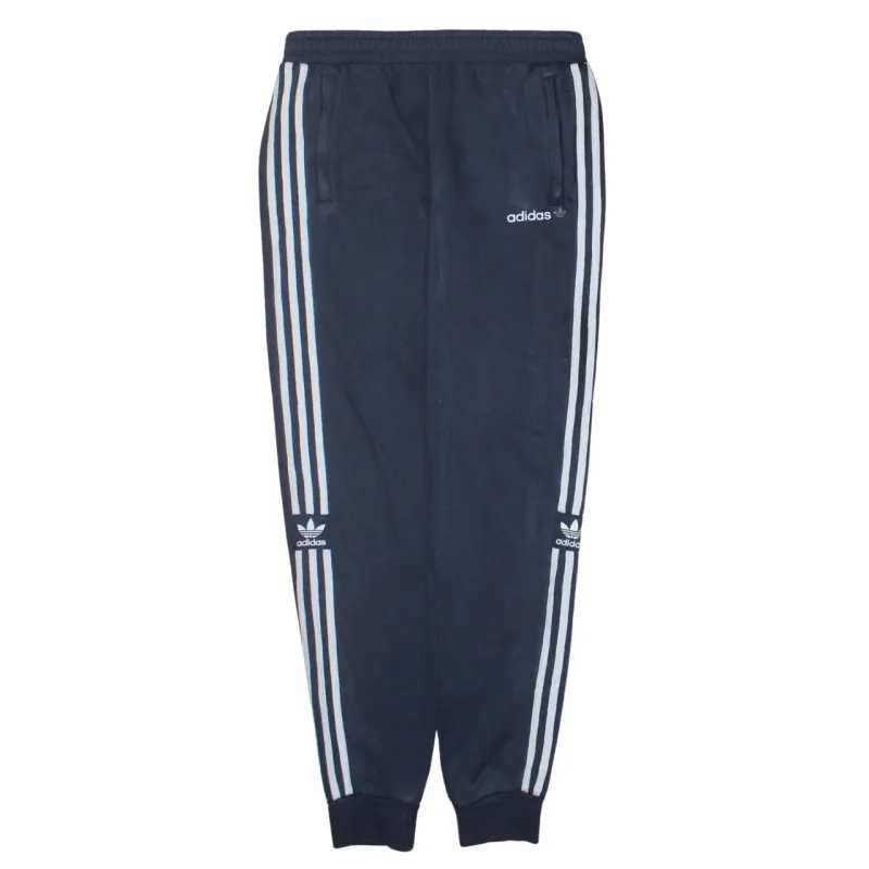 Adidas Navy Blue Joggers Women’s XLarge Embroidered Trefoil Logo Three Stripe Cuffed Sweatpants made by Adidas