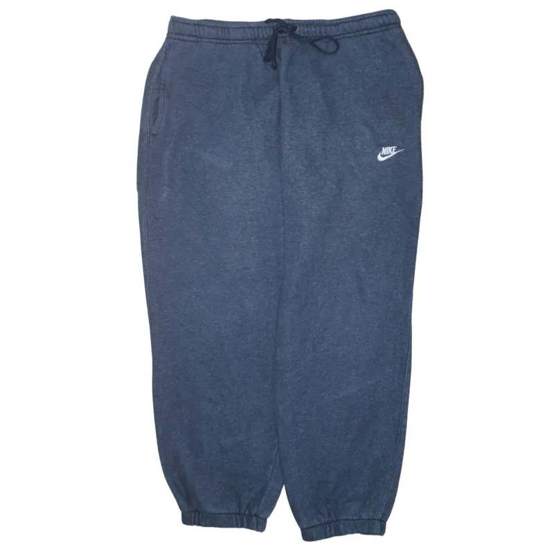 Nike Navy Blue Joggers Men’s XXLarge Embroidered Swoosh Elastic Cuffs Fleece Sweatpants sold by Vintage Club