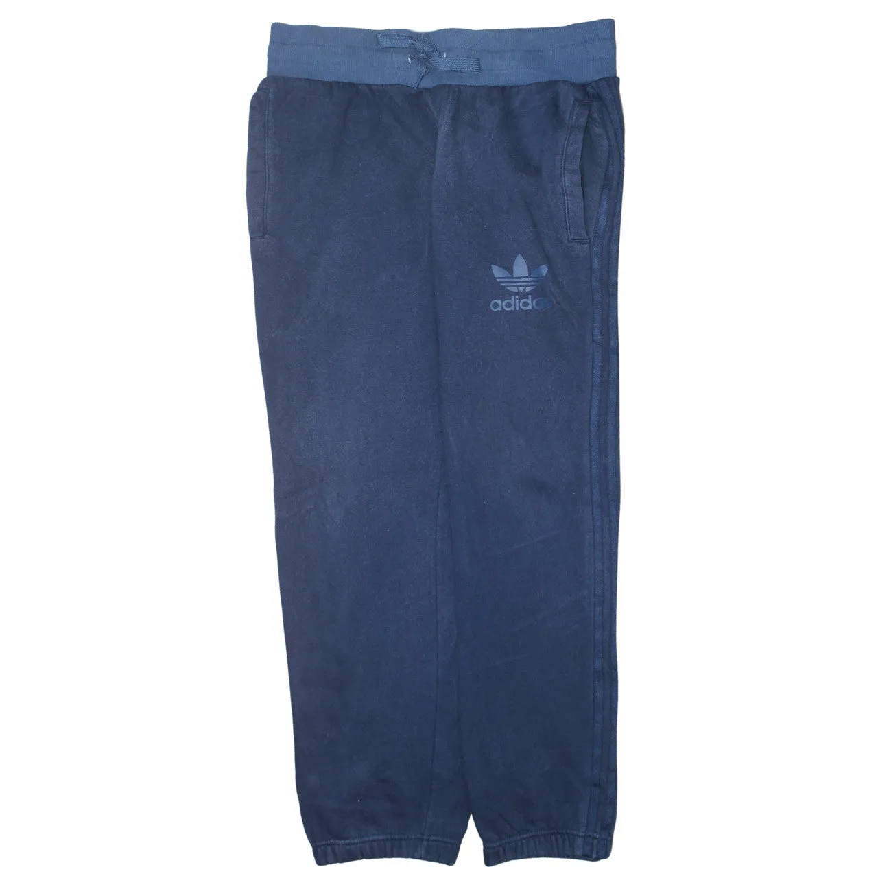 Adidas Navy Blue Joggers Men's Large Trefoil Logo Elastic Waist Cuffed Sweatpants sold by Vintage Club