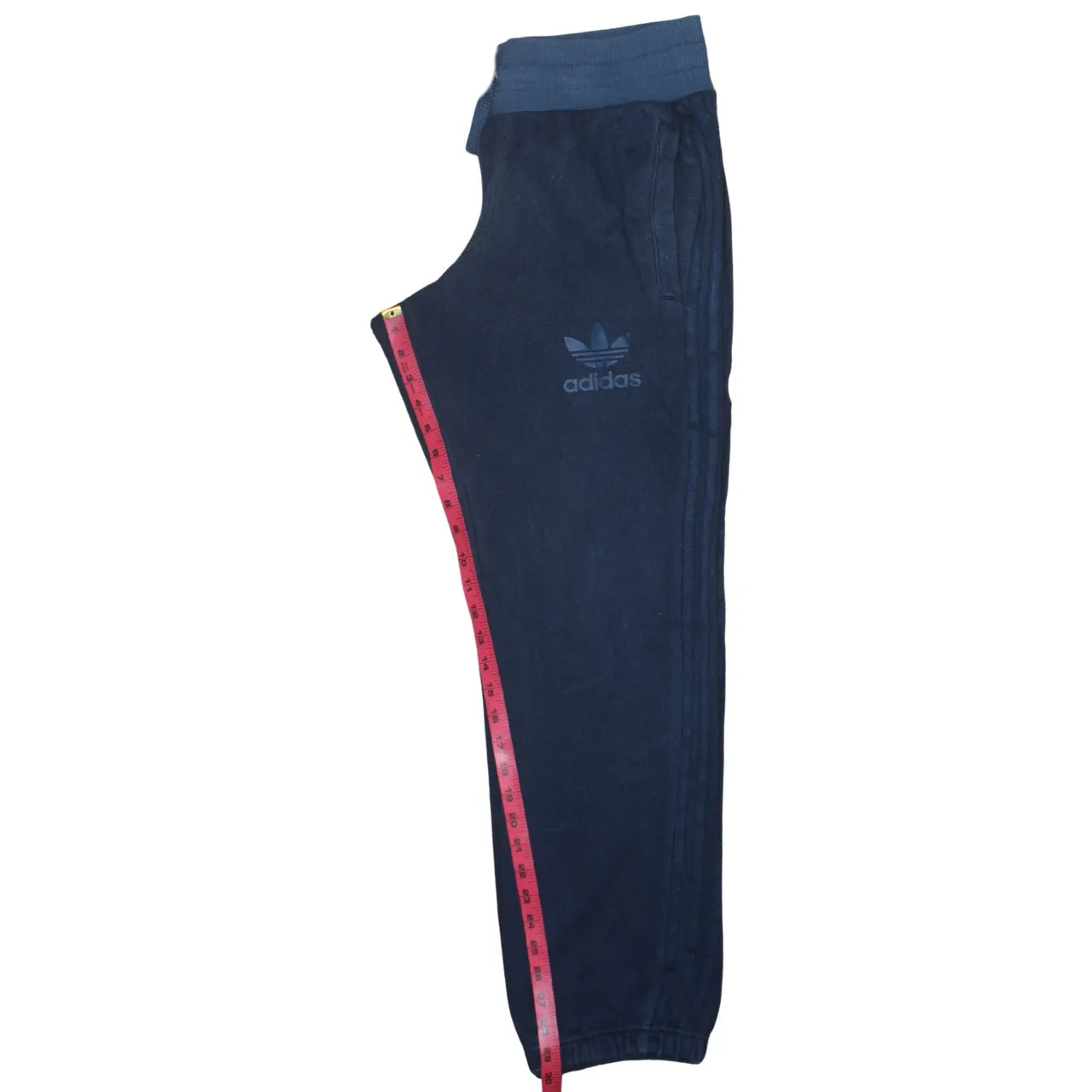 Adidas Navy Blue Joggers Men's Large Trefoil Logo Elastic Waist Cuffed Sweatpants sold by Vintage Club product image thumbnail 5