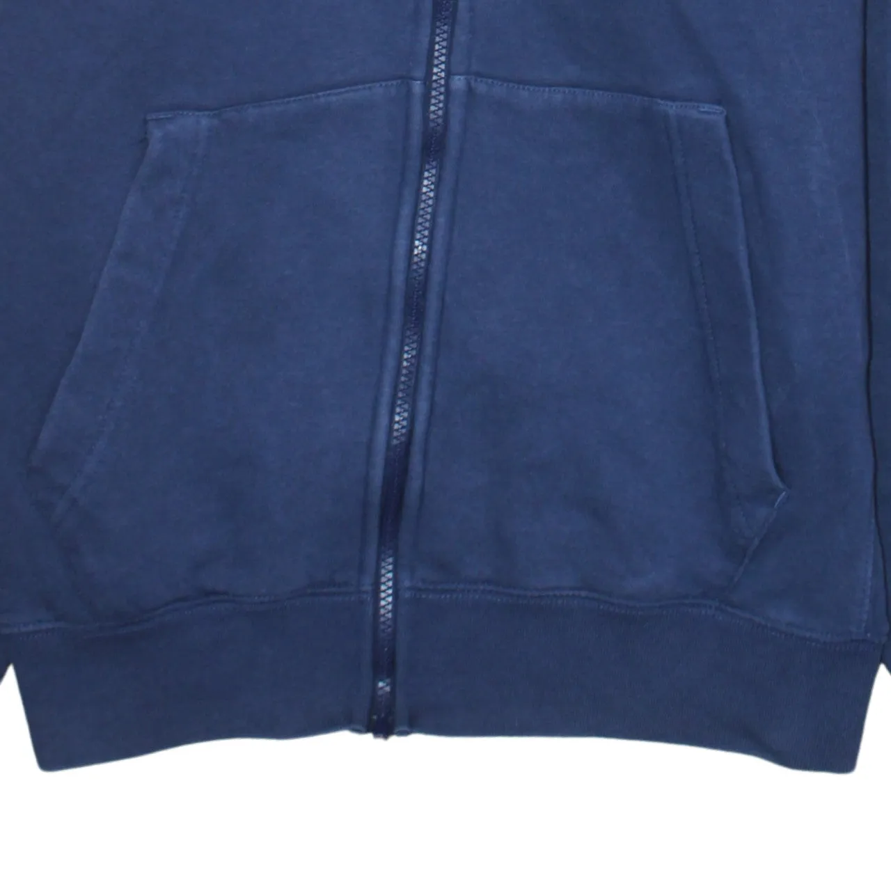 Nike Navy Blue Zip Hoodie Men's Small Embroidered Swoosh Split Pocket Sweatshirt Top sold by Vintage Club product image thumbnail 4