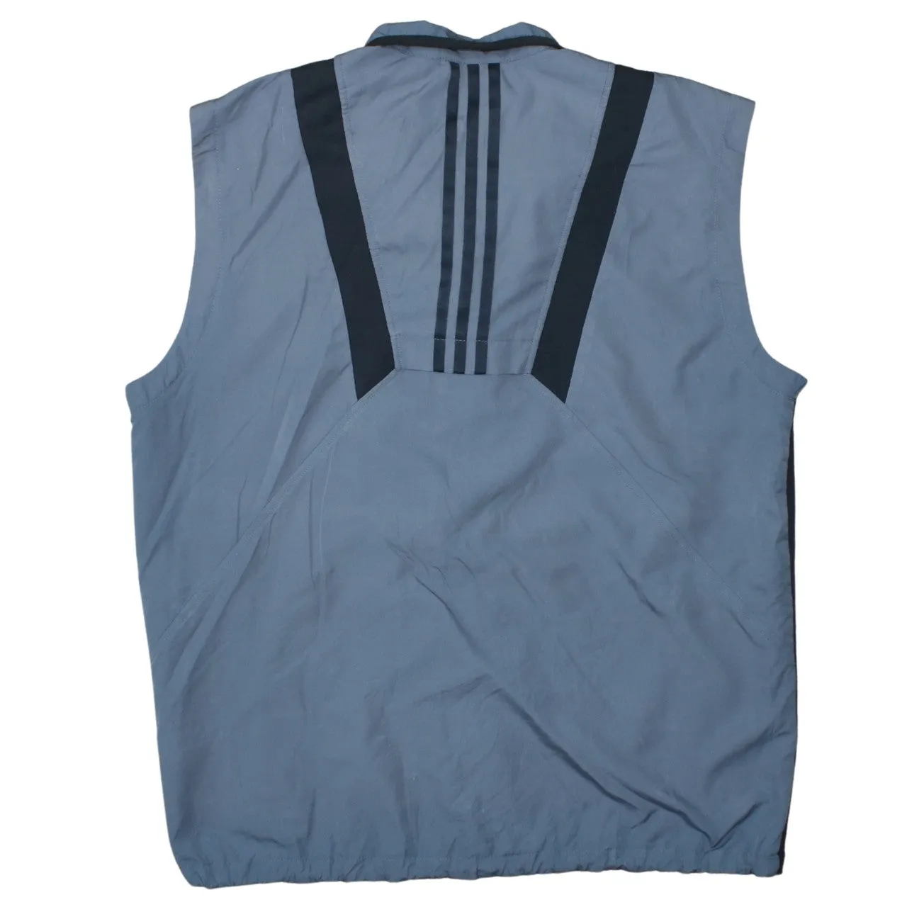 Adidas Grey Gilet Women’s XLarge Full Zip Three Stripe Back Logo Zip Pockets Vest sold by Vintage Club product image thumbnail 2