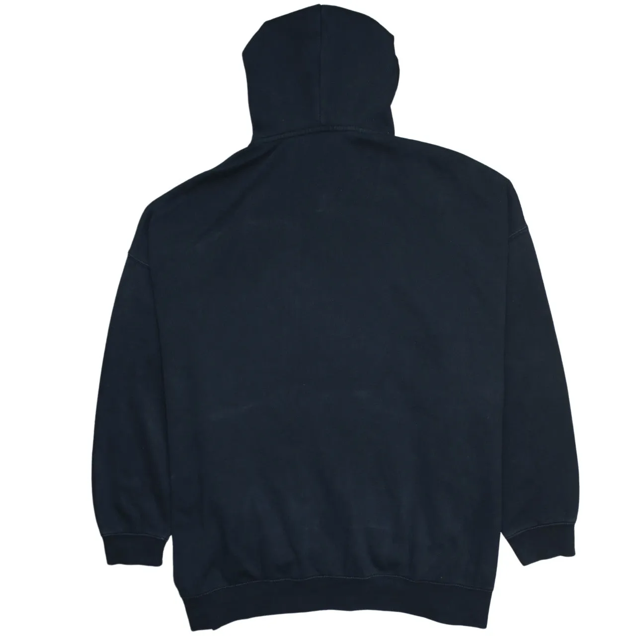 Nike Black Full Zip Hoodie Men's XLarge Embroidered Swoosh Split Pocket Fleece Sweatshirt sold by Vintage Club product image thumbnail 2