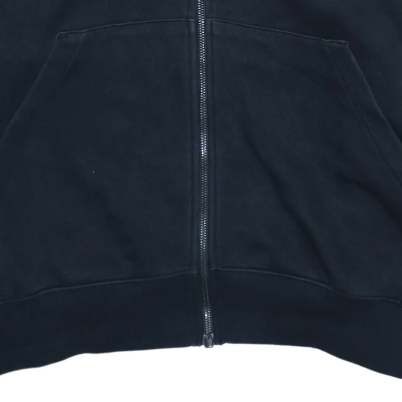 Nike Black Full Zip Hoodie Men's XLarge Embroidered Swoosh Split Pocket Fleece Sweatshirt sold by Vintage Club product image thumbnail 4