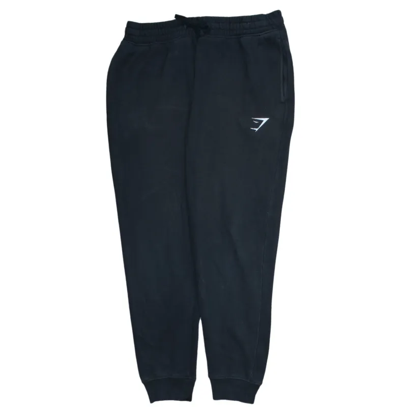 Gymshark Black Joggers Men’s Medium Embroidered Logo Elastic Waist Cuffed Sweatpants sold by Vintage Club