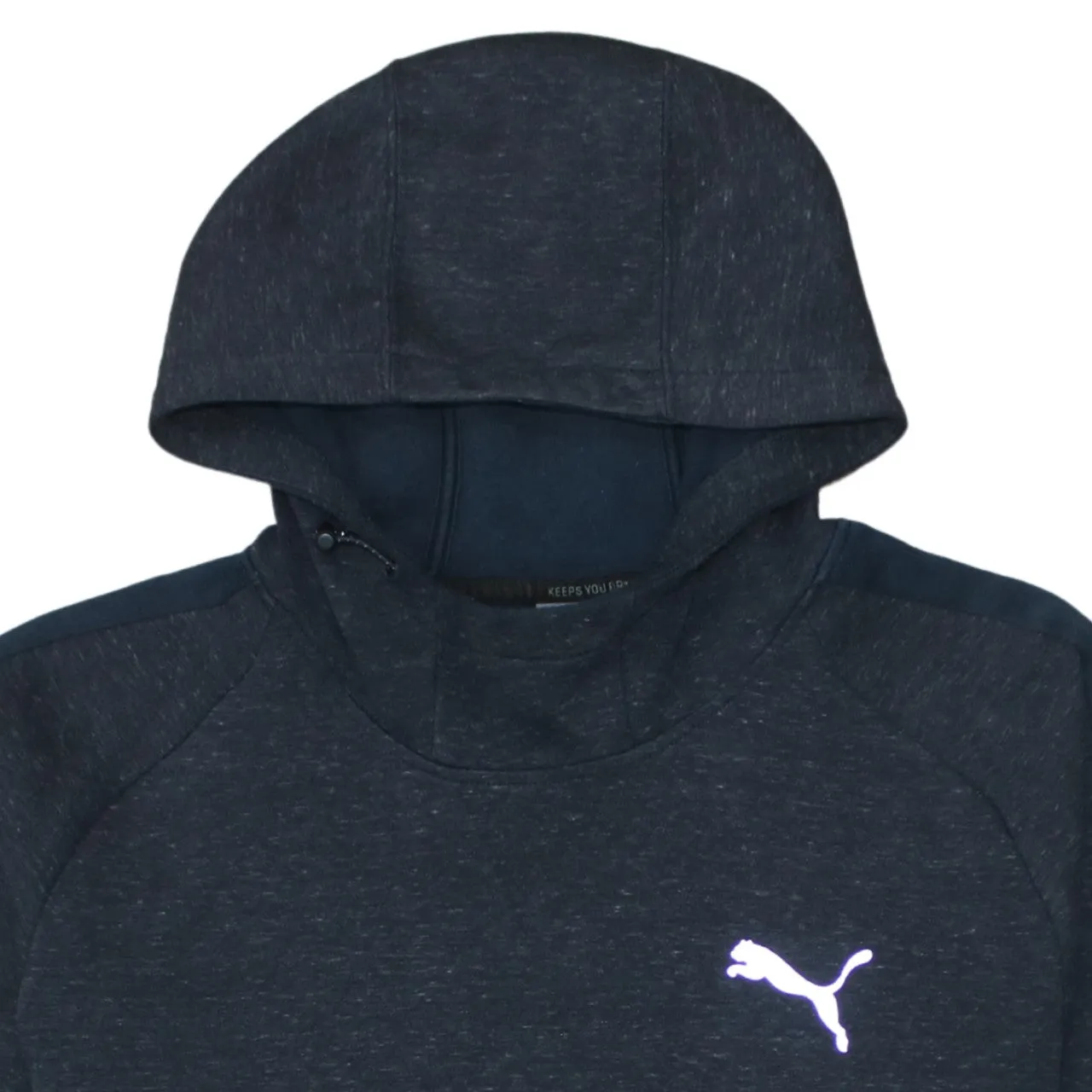 Puma Dark Navy Hoodie Women's XLarge Printed Logo Raglan Sleeves Pullover Sweatshirt sold by Vintage Club product image thumbnail 3