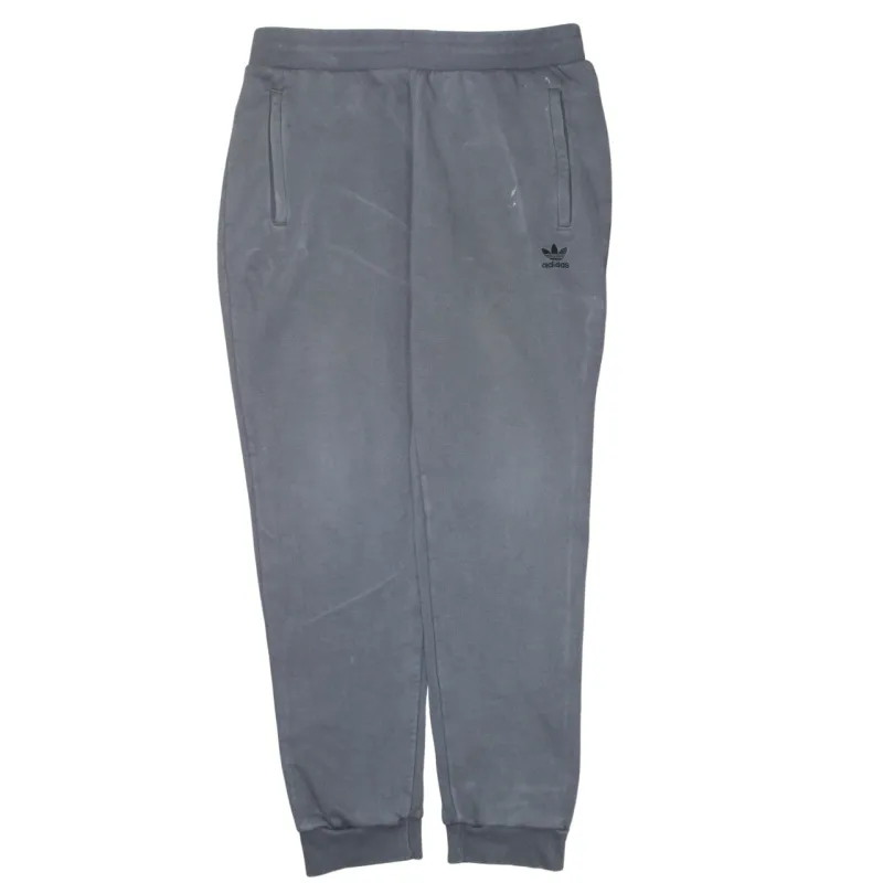 Adidas Dark Grey Joggers Men’s Large Trefoil Logo Cuffed Fleece Sweatpants sold by Vintage Club