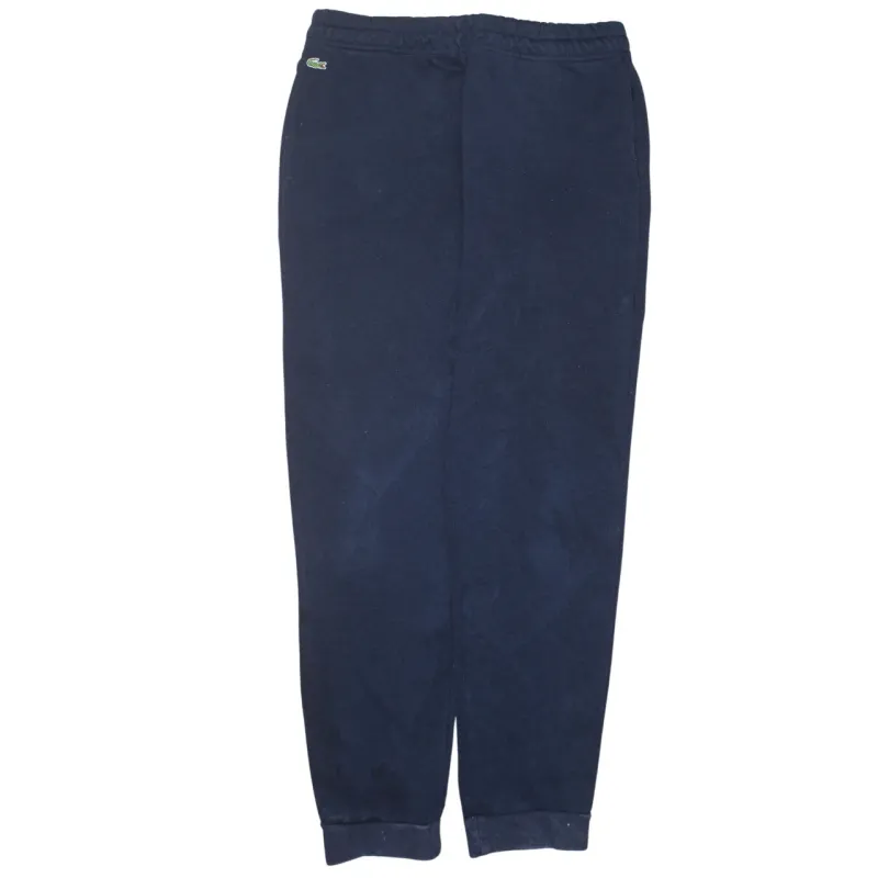 Lacoste Navy Blue Joggers Men’s 34 Elastic Waist Cuffed Hem Small Croc Logo Sweatpants made by Lacoste