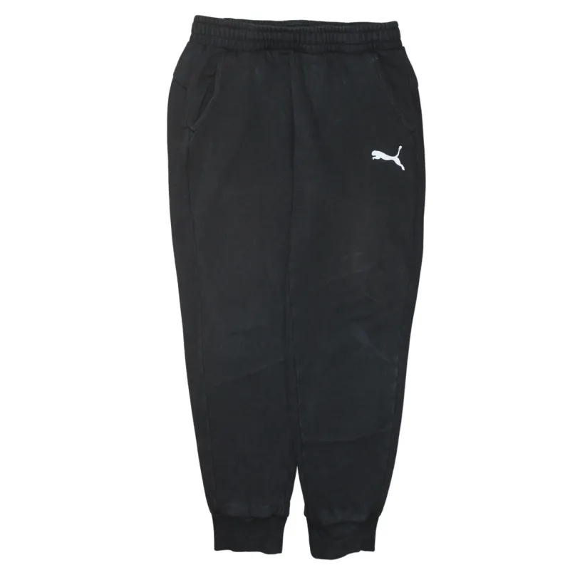 Puma Black Joggers Men's Medium Elasticated Waist Cuffed Hem Printed Logo Sweatpants sold by Vintage Club