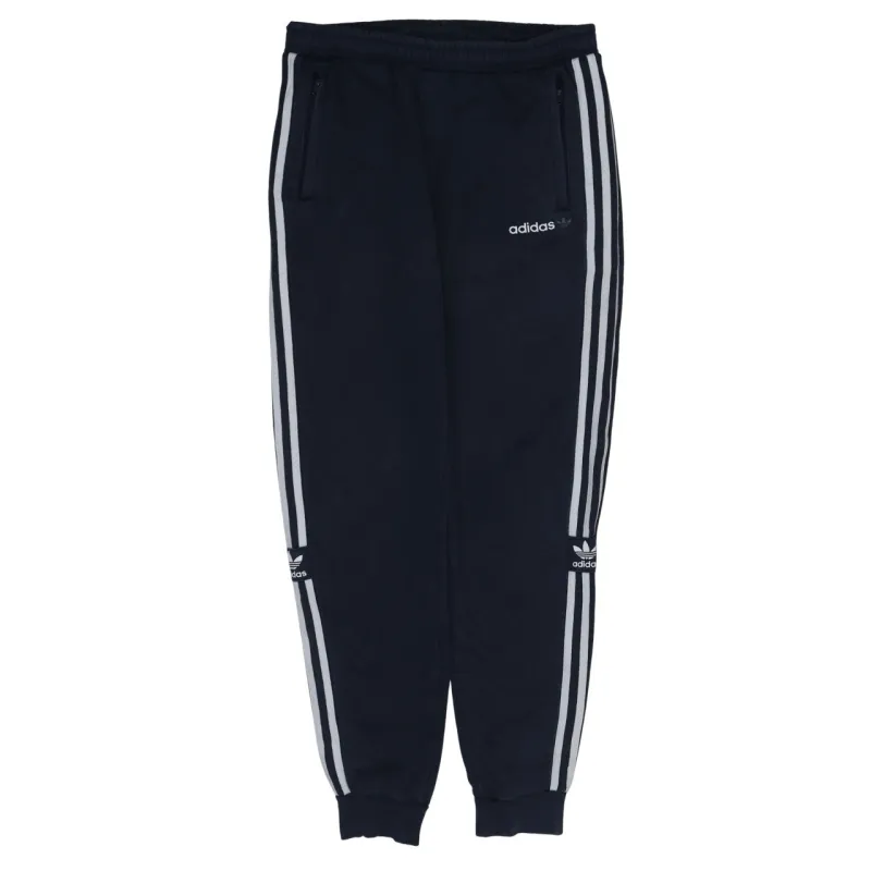 Adidas Navy Joggers Women’s XLarge Embroidered Trefoil Logo Three Stripe Cuffed Sweatpants made by Adidas