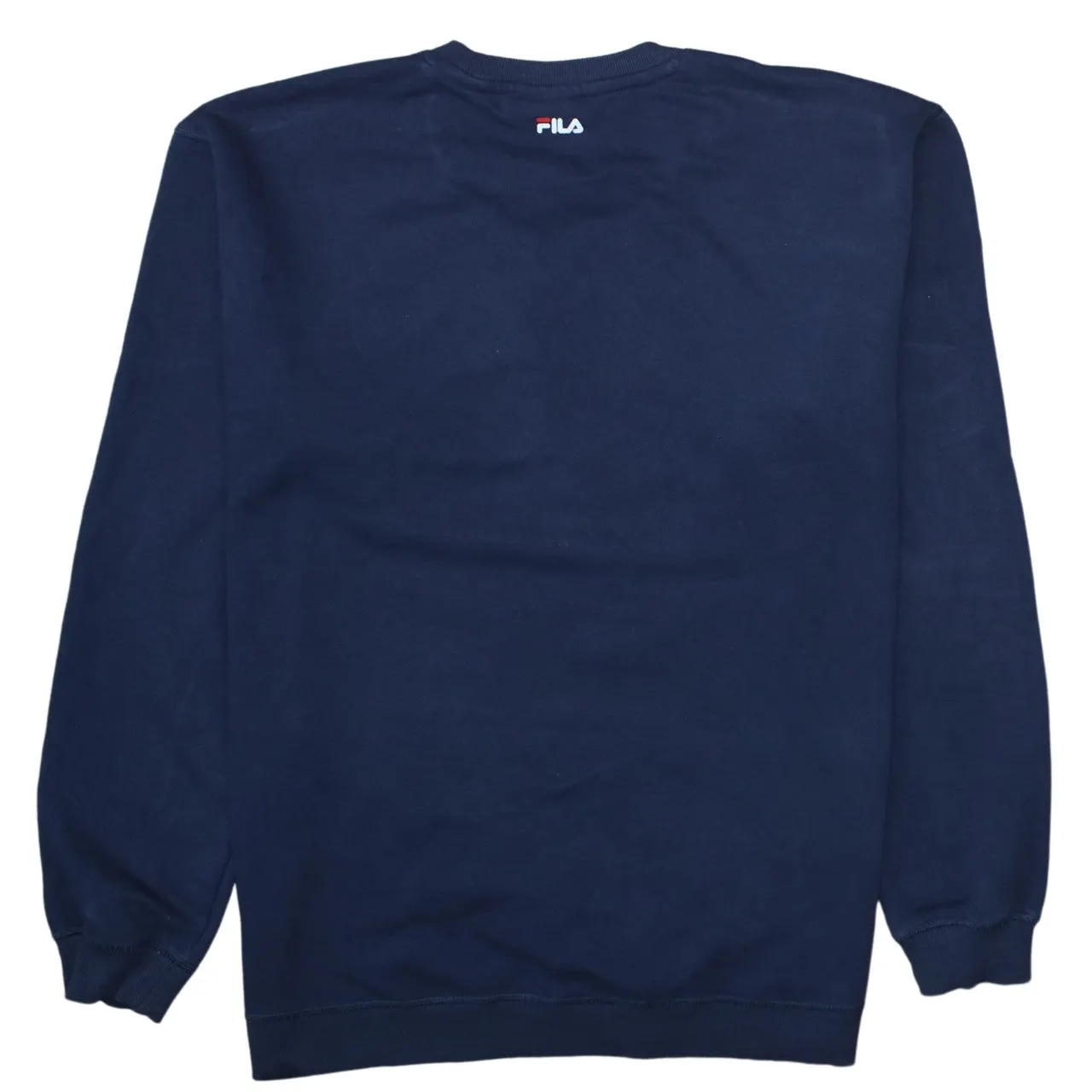 Fila Navy Blue Sweatshirt Women's 4XL Printed Logo Crewneck Pullover Fleece Top sold by Vintage Club product image thumbnail 2