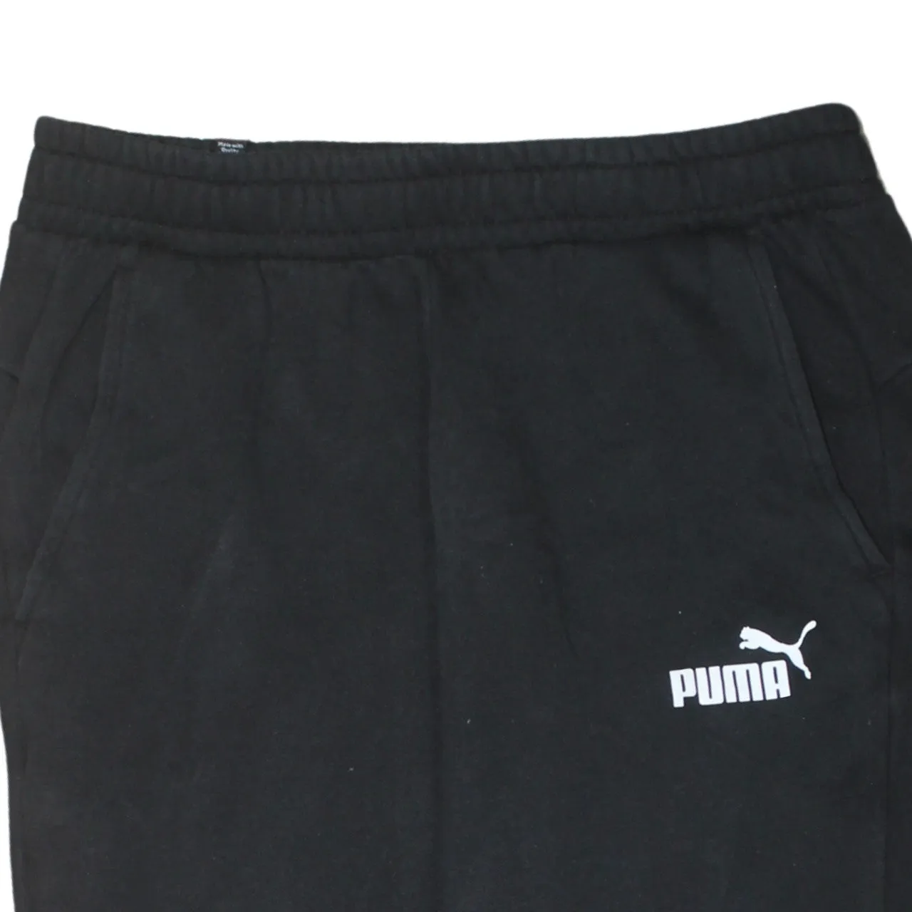 Puma Black Joggers Men’s Medium Printed Logo Elastic Waist Cuffed Hem Sweatpants sold by Vintage Club product image thumbnail 3