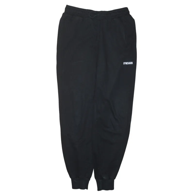 Gymshark Black Joggers Men's Medium Embroidered Logo Elastic Waist Cuffed Sweatpants made by Gymshark