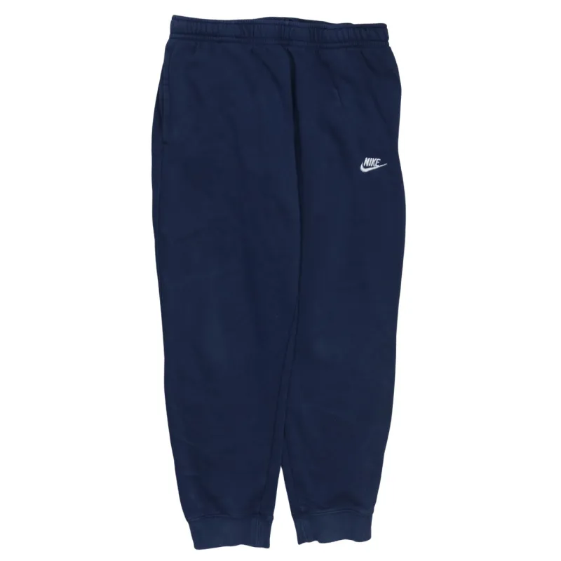 Nike Navy Blue Joggers Men’s Large Embroidered Swoosh Elasticated Cuffs Waist Sweatpants sold by Vintage Club