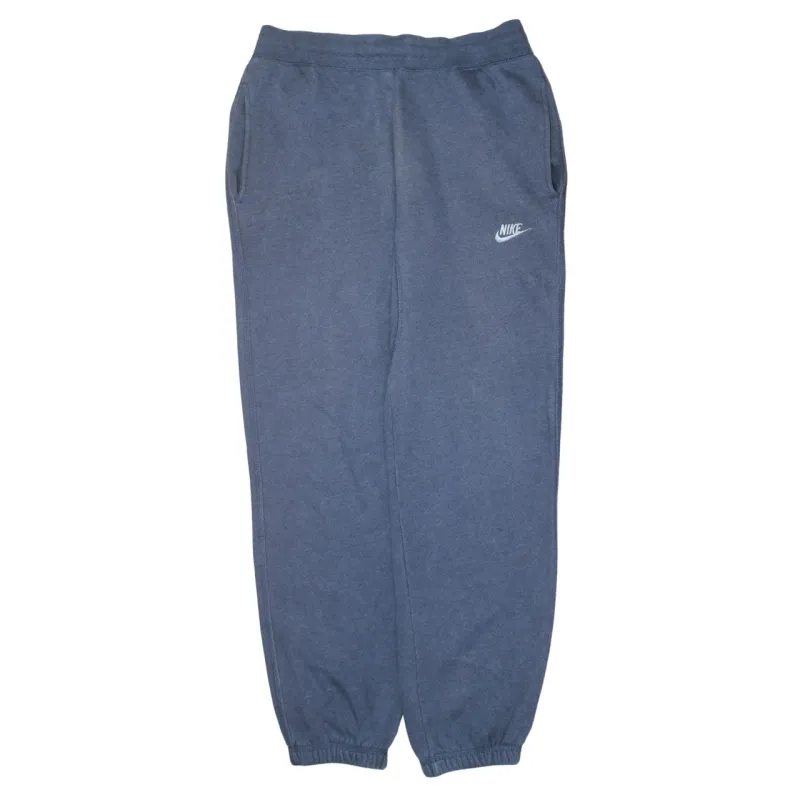 Nike Navy Blue Joggers Men's Small Embroidered Swoosh Elasticated Cuffs Fleece Sweatpants sold by Vintage Club