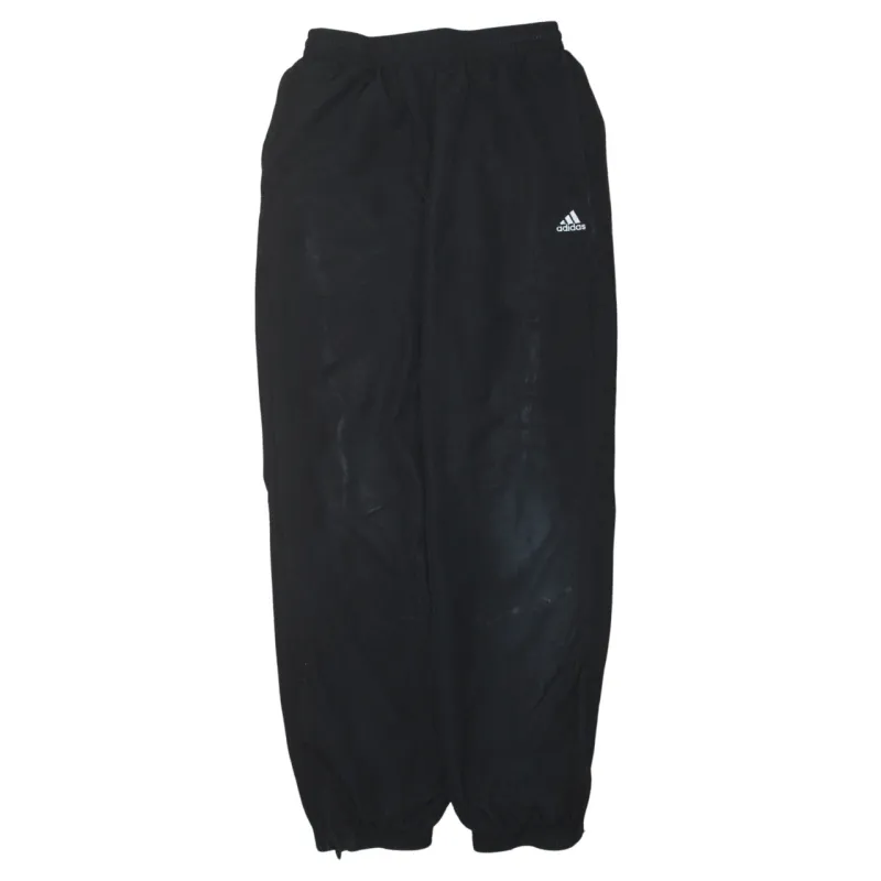 Adidas Black Joggers Women’s Large Embroidered Logo Elastic Waist Cuffed Track Pants sold by Vintage Club