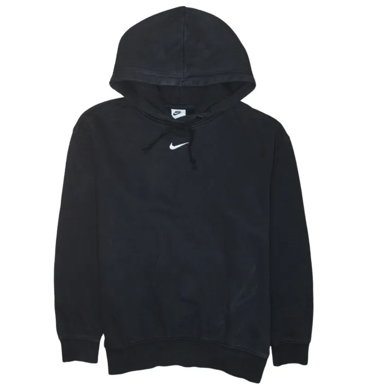 Nike Black Hoodie Men's XSmall Embroidered Swoosh Pullover Fleece Sweatshirt sold by Vintage Club