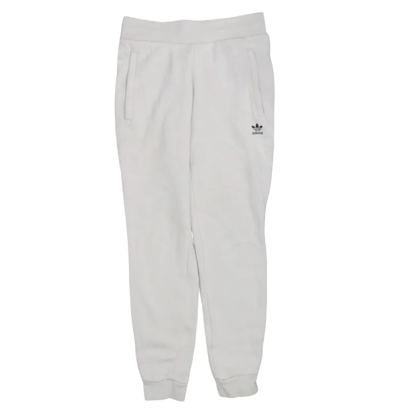 Adidas Cream Joggers Women’s XSmall Embroidered Trefoil Logo Fleece Lined Sweatpants made by Adidas