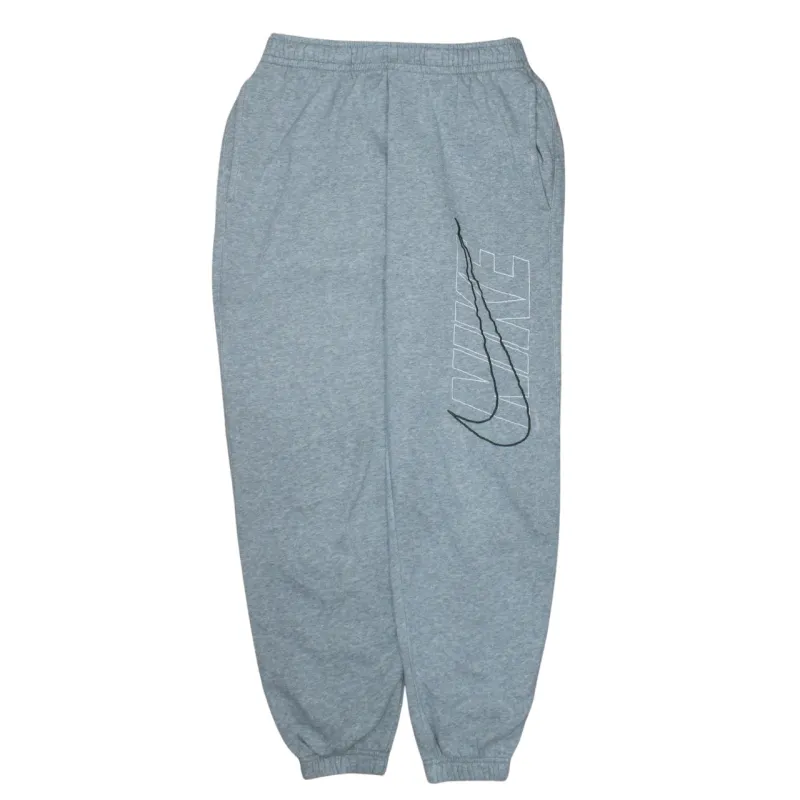 Nike Grey Joggers Sweatpants Men's Small Elastic Waist Cuffed Hem Printed Logo made by Nike