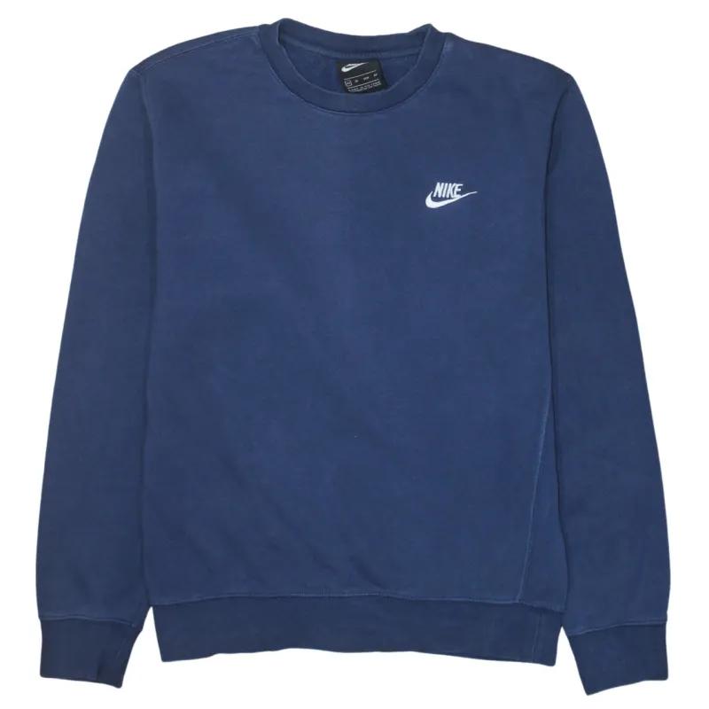 Nike Navy Blue Sweatshirt Men's XSmall Embroidered Swoosh Logo Crewneck Pullover Jumper sold by Vintage Club