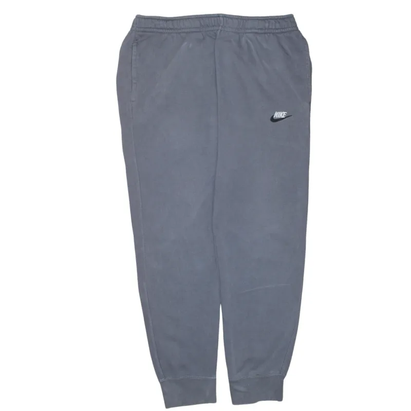 Nike Grey Joggers Men's Medium Embroidered Swoosh Elastic Waist Cuffed Sweatpants sold by Vintage Club