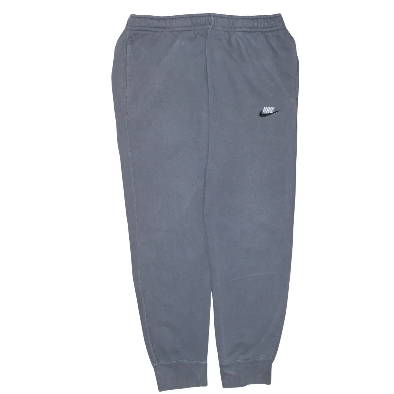 Nike Grey Joggers Men's Medium Embroidered Swoosh Elastic Waist Cuffed Sweatpants sold by Vintage Club