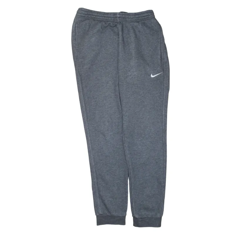 Nike Dark Grey Joggers Sweatpants Men's Medium Embroidered Swoosh Elastic Cuffs Lounge Bottoms sold by Vintage Club