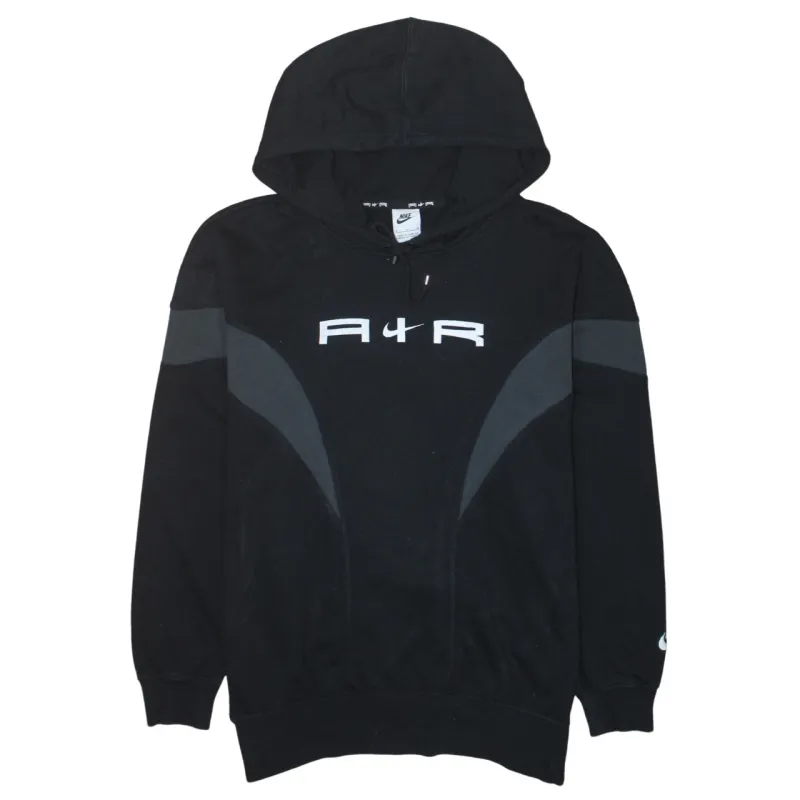 Nike Black Hoodie Men's Small Air Logo Panelled Sleeves Printed Branding Sweatshirt Top sold by Vintage Club