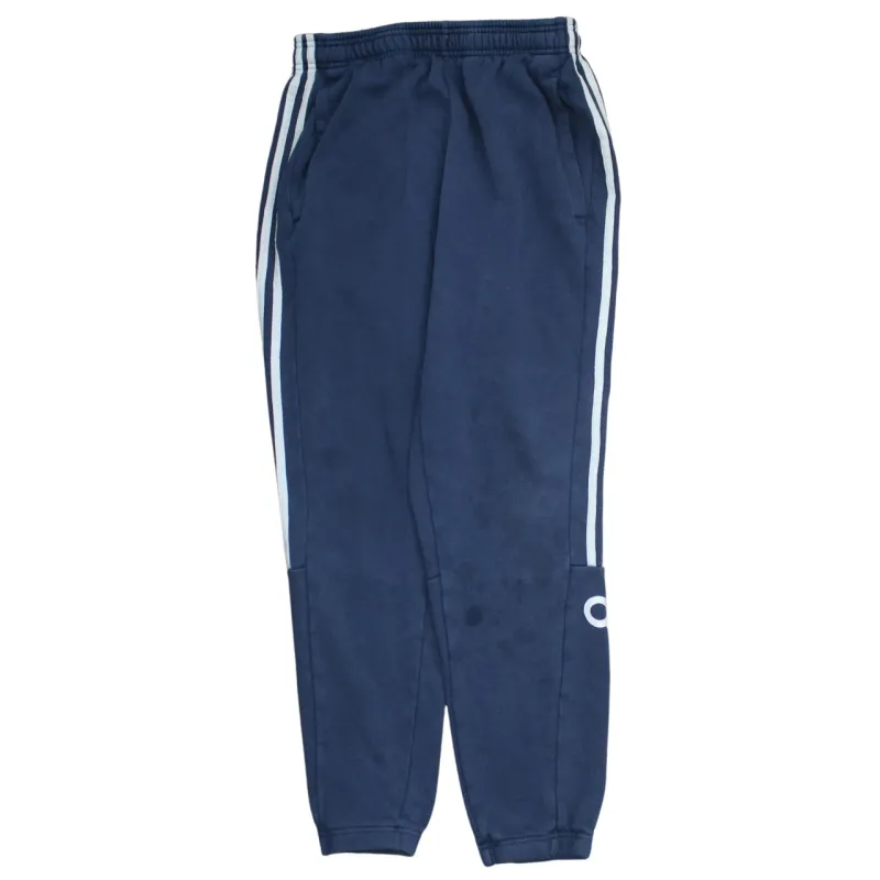 Adidas Navy Blue Joggers Men’s Medium Three Stripe Printed Logo Cuffed Sweatpants sold by Vintage Club