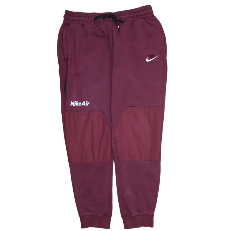 Nike Burgundy Red Joggers Men’s XLarge Nike Air Printed Logo Panelled Sweatpants made by Nike