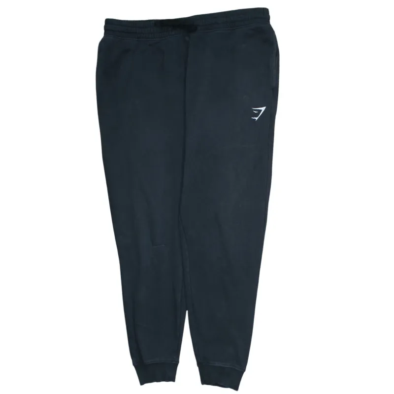Gymshark Black Joggers Men’s XLarge Embroidered Logo Elastic Waist Cuffed Sweatpants sold by Vintage Club
