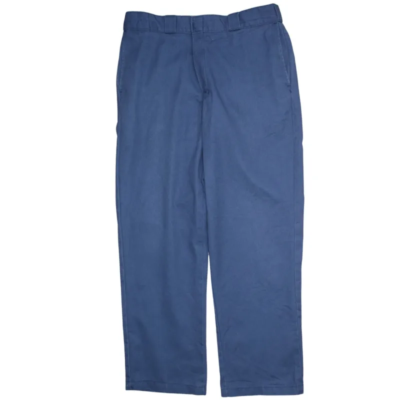 Dickies Blue Work Trousers Men's 34 Straight Leg 874NV Polyester Cotton Chinos Pants sold by Vintage Club