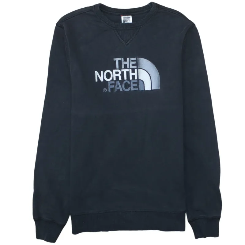 The North Face Black Sweatshirt Men's Medium Large Front Logo Crewneck Pullover Fleece Top sold by Vintage Club