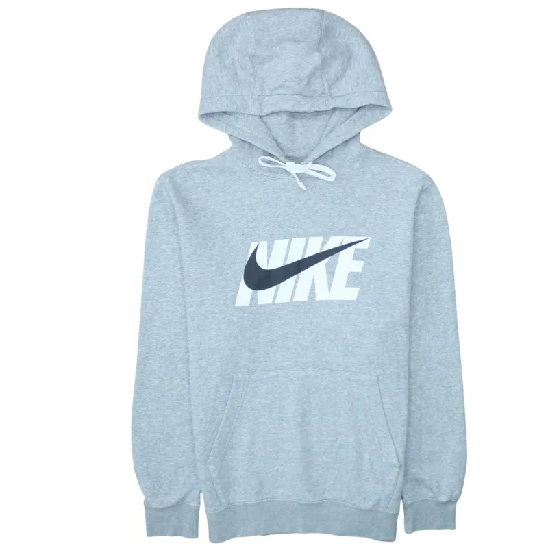 Nike Grey Hoodie Men’s Small Printed Logo Front Pocket Pullover Sweatshirt sold by Vintage Club