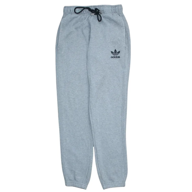 Adidas Light Grey Joggers Men’s Small Trefoil Logo Drawstring Waist Cuffed Sweatpants sold by Vintage Club