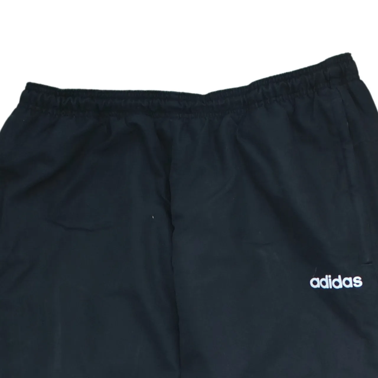 Adidas Black Joggers Men's Large Embroidered Logo Three Stripe Elasticated Cuff Track Pants sold by Vintage Club product image thumbnail 3